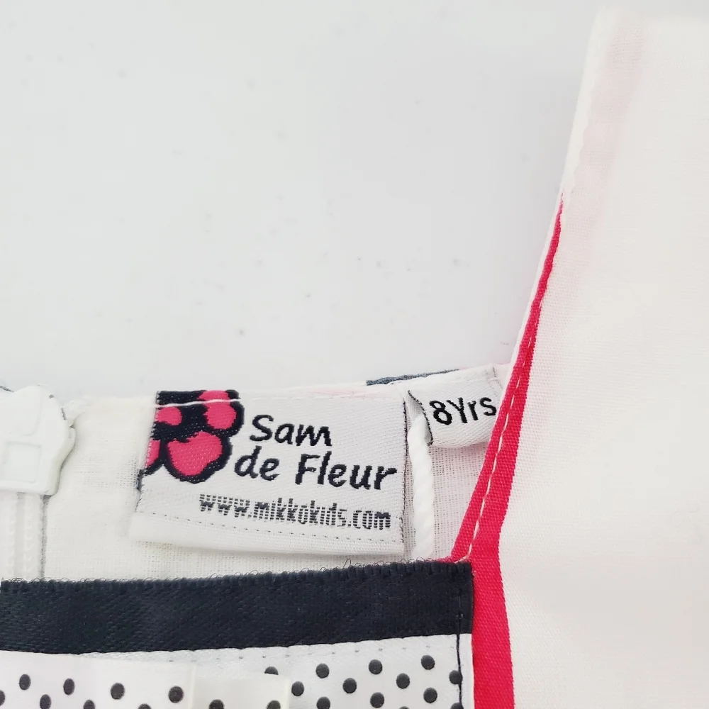 Sam de Fleur Striped Floral Cotton Dress